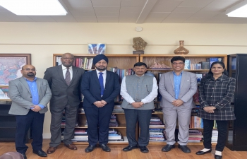 A Ministry of Electronics & IT led delegation along with representatives from Electronics and Computer Software Export Promotion Council (ESC) called on Consul General Dr. T.V. Nagendra Prasad on 24 February to discuss expansion of bilateral software trade. Promoting the forthcoming edition of Indiasoft was also discussed during the interaction.